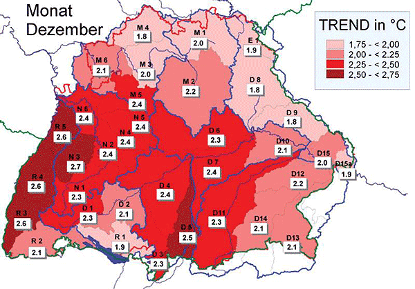 Klima in Baden-Württemberg Dezember