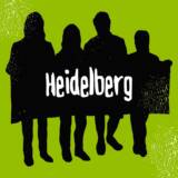 Silhouetten vor grünem Hintergrund mit Schriftzug Heidelberg