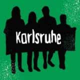 Karlsruhe Silhouette Gruppe auf grünem Hintergrund