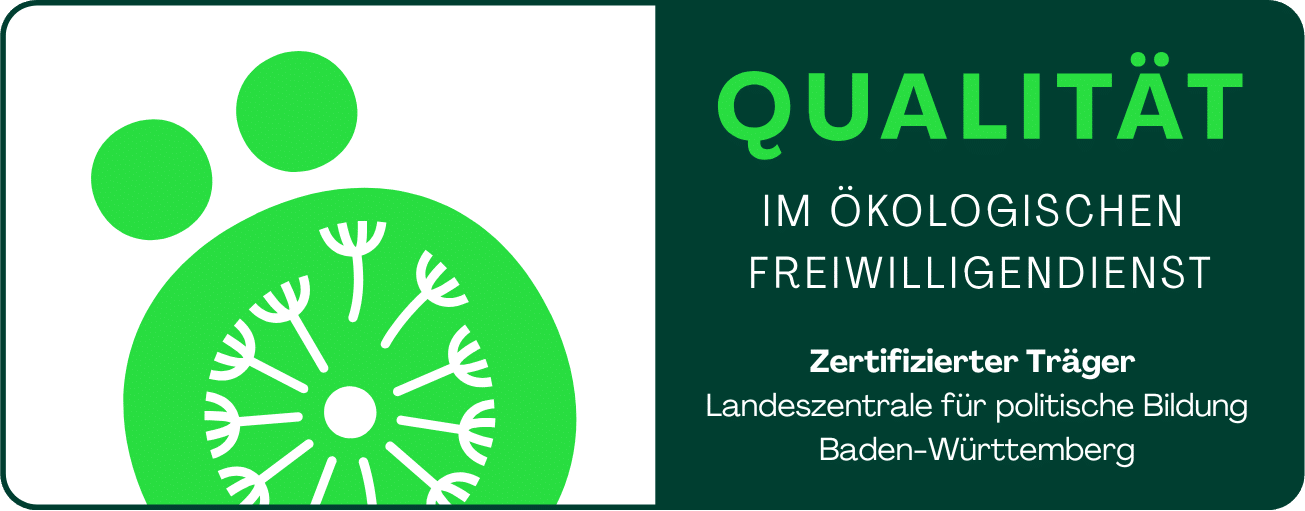 Zertifikat "Qualität im ökologischen Freiwilligendienst" für die Landeszentrale für politische Bildung Baden-Württemberg